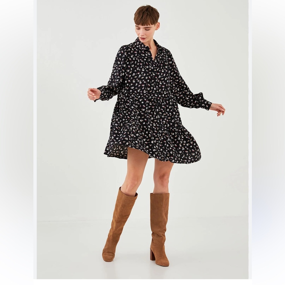 Western Molly loose button down dress, tunic. 
Farm cottage core Maternity